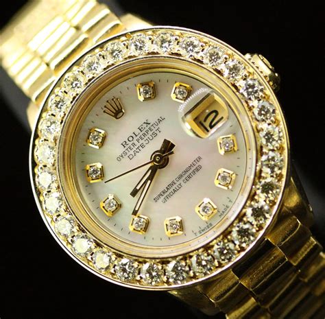 ladies oyster perpetual datejust 18k.